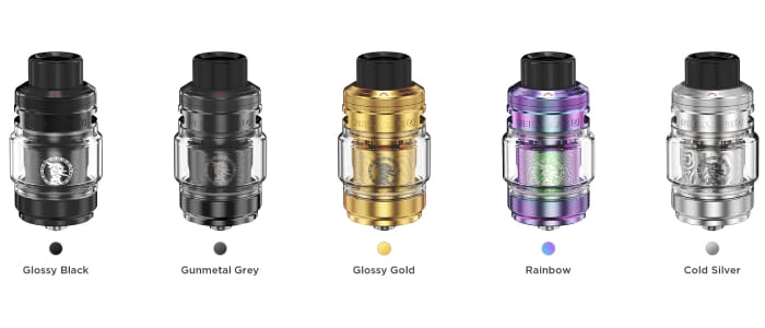 Coloris du clearomiseur Z Subohm Tank 5 Geekvape